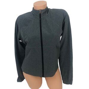 CALIA Lightweight Active Jacket Size S Full Zip Cut Out Gray Pockets‎ Outdoor